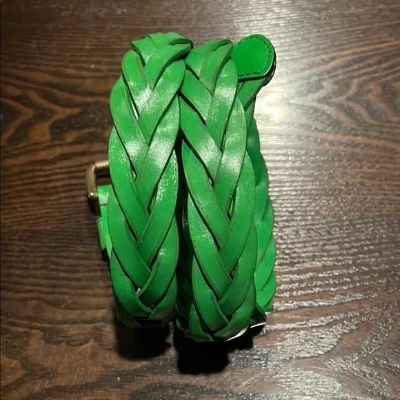 Green Braided Women's Belt - Picture 4 of 5